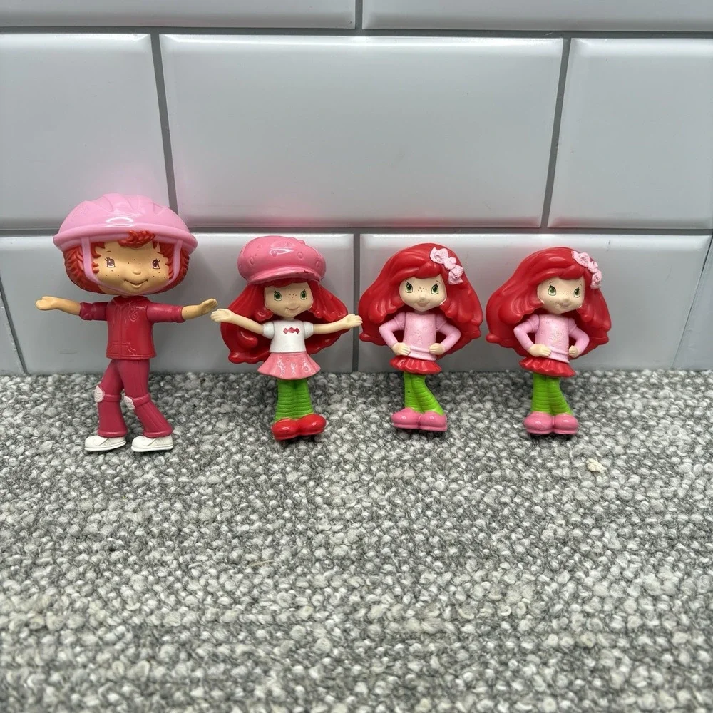 Strawberry Shortcake Mini Figures Set Of 4 For Dollhouses Or Playsets Party Deco